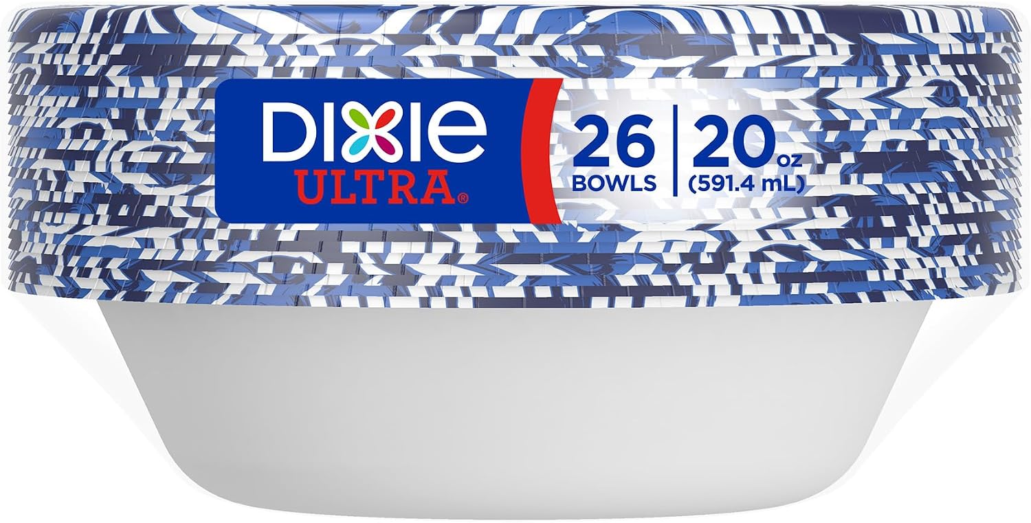 Dixie Ultra Large Paper Bowls, 20 oz, Microwave Safe, 150 Count - view 6